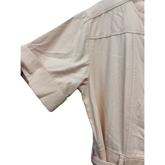 MADEWELL Top-Stitched Coverall Jumpsuit Bashful Blush sz 10 - Picture 4 of 10